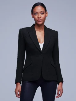 L'AGENCE All Things Black|Blazers & Jackets|Chamberlain Tweed Blazer Black/Black