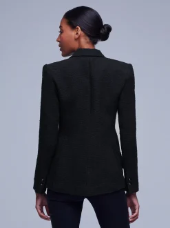 L'AGENCE All Things Black|Blazers & Jackets|Chamberlain Tweed Blazer Black/Black
