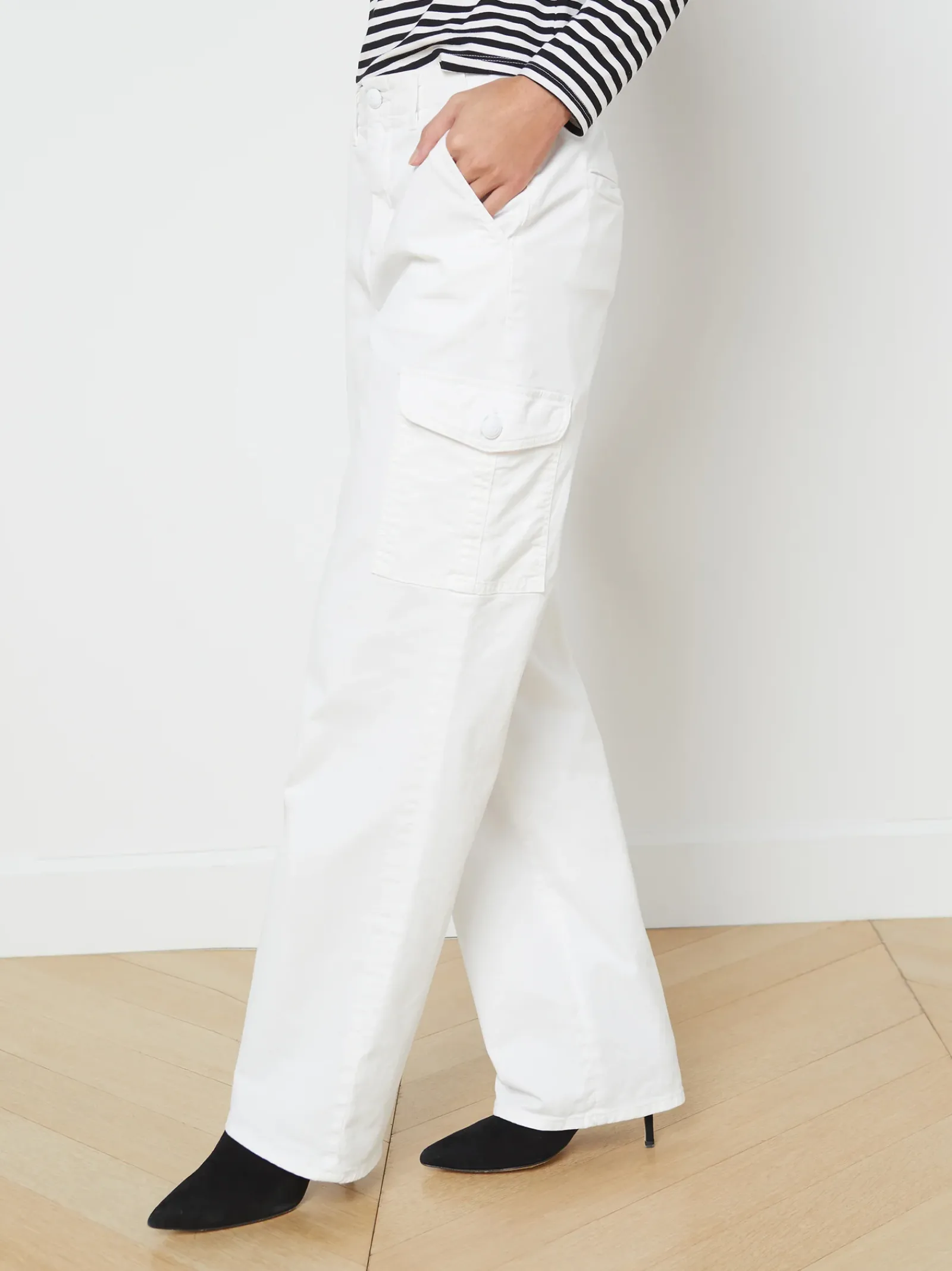 L'AGENCE Cargo Pants|Cargo Pants|Channing Trouser Blanc
