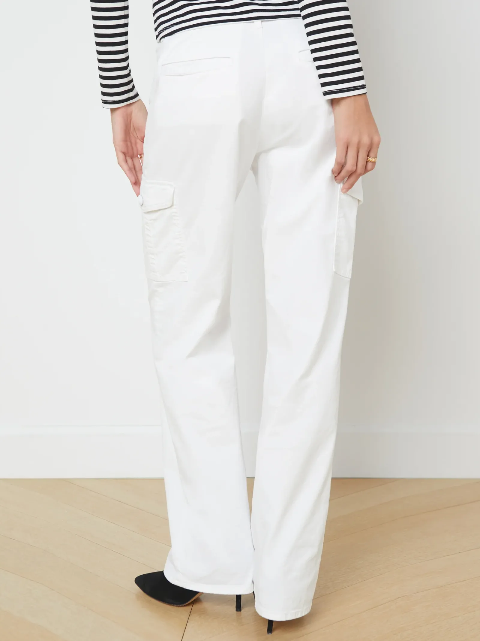 L'AGENCE Cargo Pants|Cargo Pants|Channing Trouser Blanc
