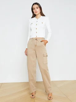 L'AGENCE Cargo Pants|Cargo Pants|Channing Trouser Dark Latte