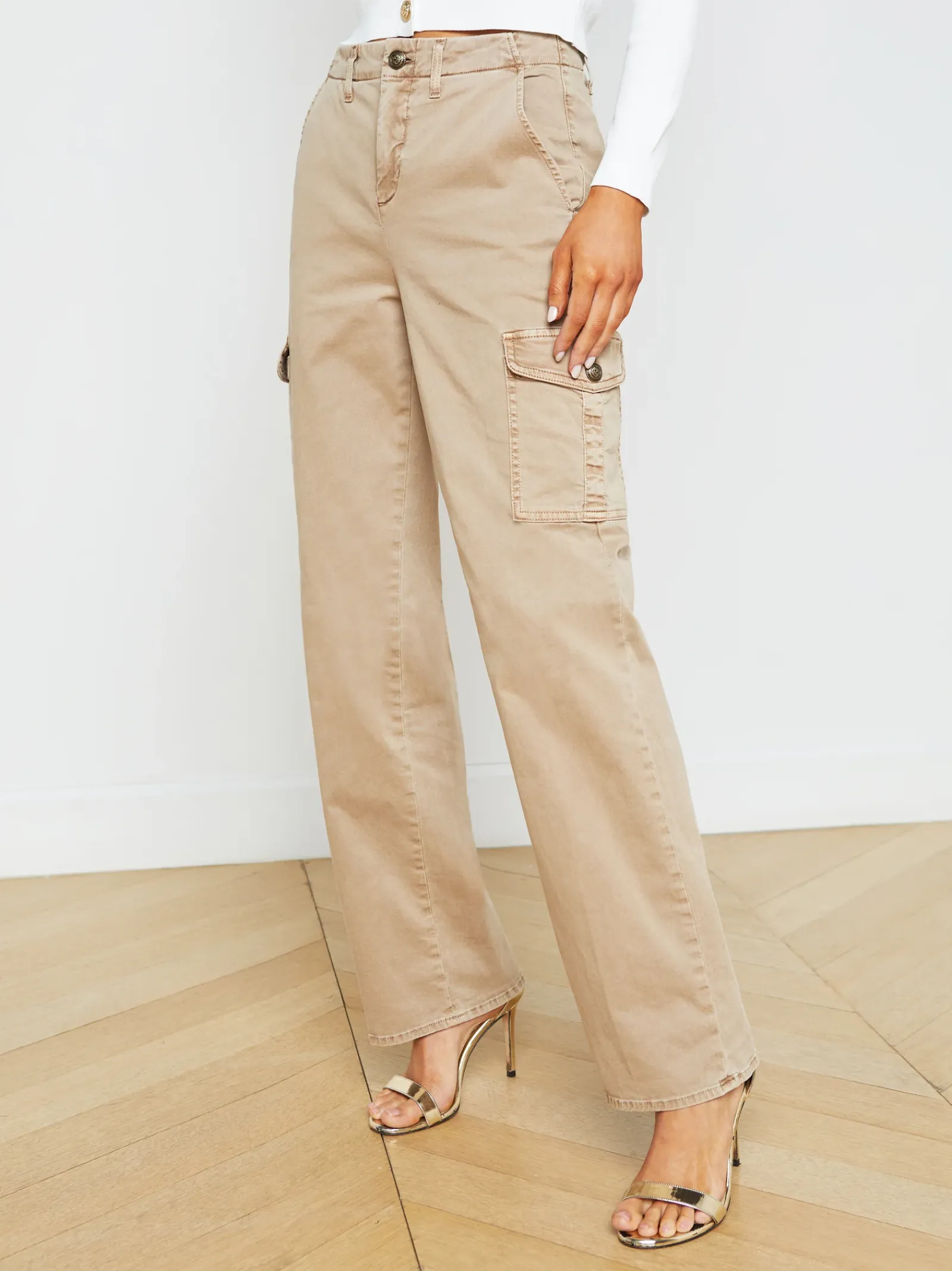 L'AGENCE Cargo Pants|Cargo Pants|Channing Trouser Dark Latte