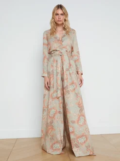 L'AGENCE Sets|Spring Collection|Chantae Ultra Wide-Leg Pant Multi Soft Pastel Vintage Floral