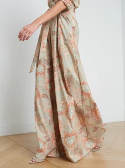 L'AGENCE Sets|Spring Collection|Chantae Ultra Wide-Leg Pant Multi Soft Pastel Vintage Floral