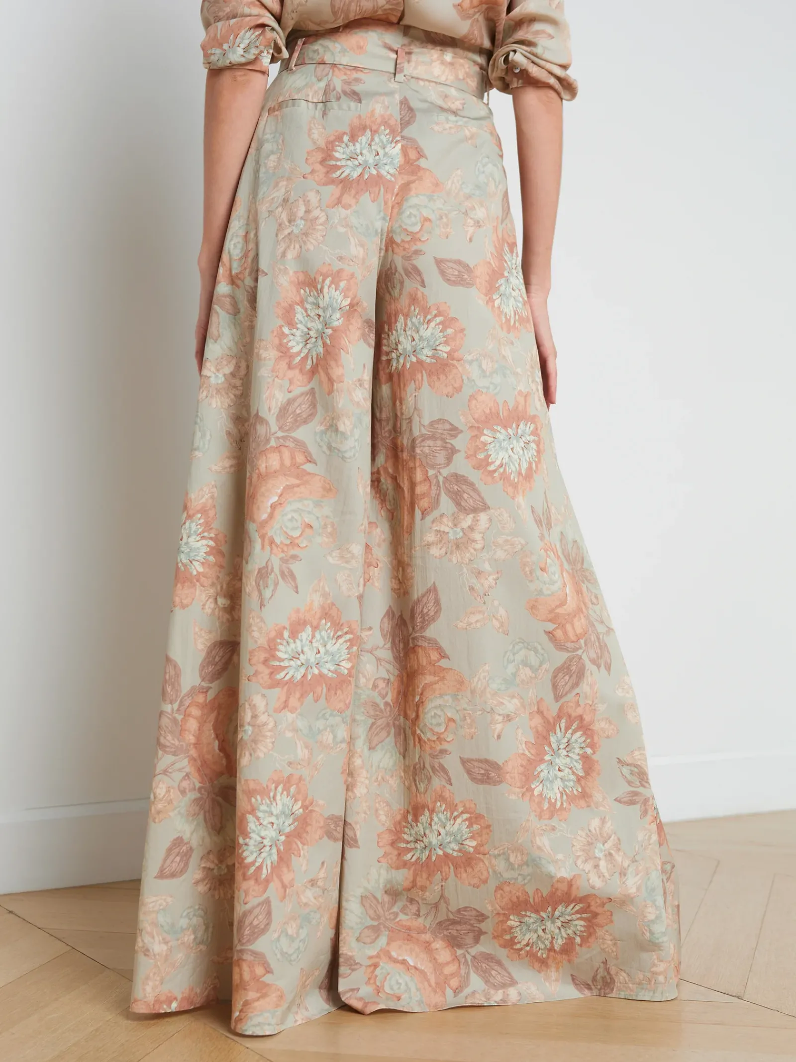 L'AGENCE Sets|Spring Collection|Chantae Ultra Wide-Leg Pant Multi Soft Pastel Vintage Floral