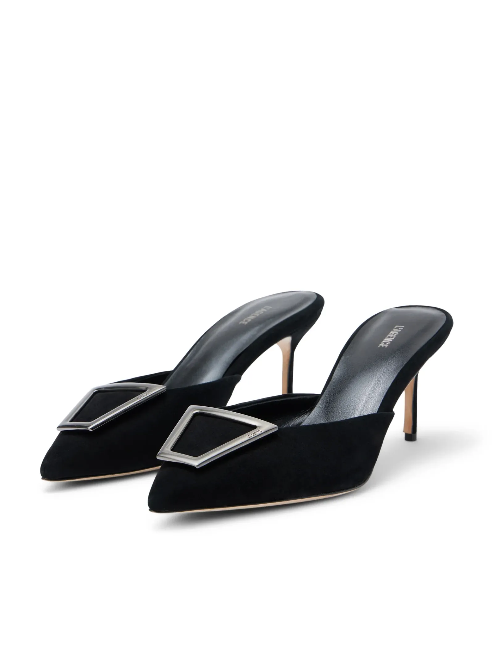 L'AGENCE Resort Collection|Mules|Charlene Mule Black Suede