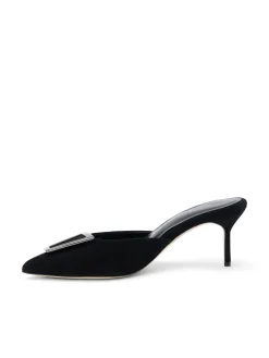 L'AGENCE Resort Collection|Mules|Charlene Mule Black Suede