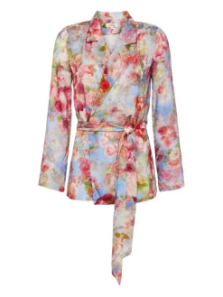 L'AGENCE Sets|Print Edition|Ciara Robe Blouse Multi Soft Cloud Floral