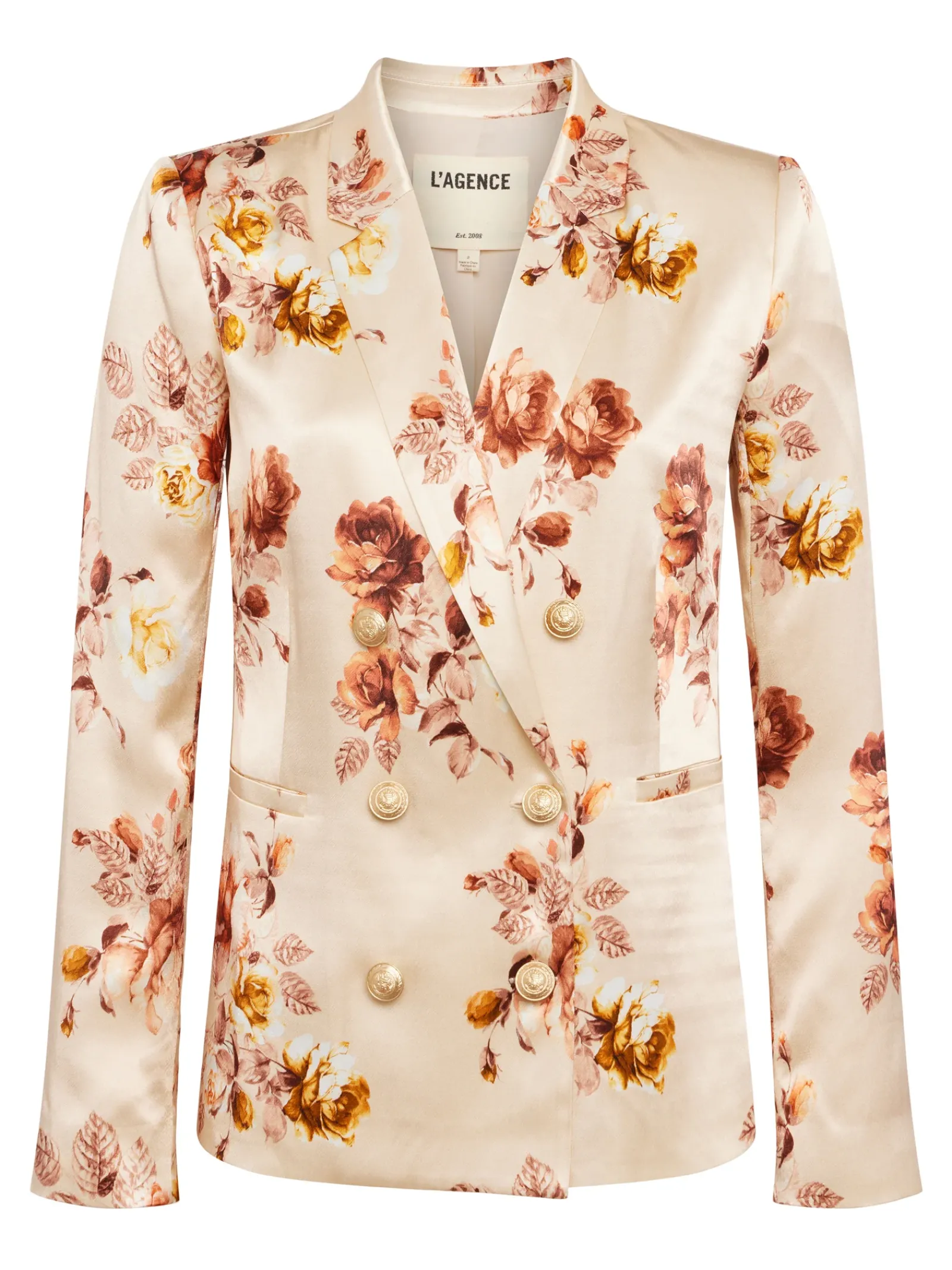 L'AGENCE Sets|Resort Collection|Colin Blazer Buff Multi Tonal Rose Floral