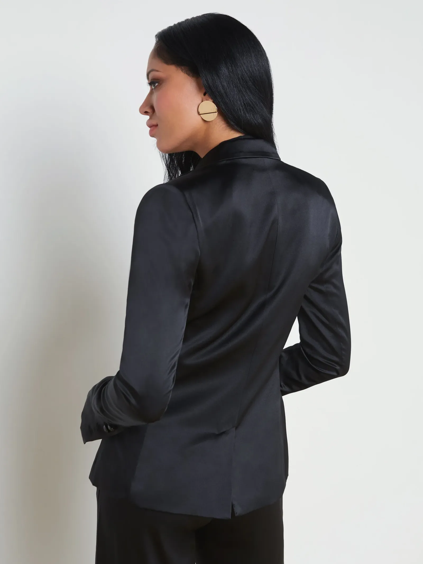 L'AGENCE All Things Black|Sets|Colin Silk Charmeuse Blazer Black