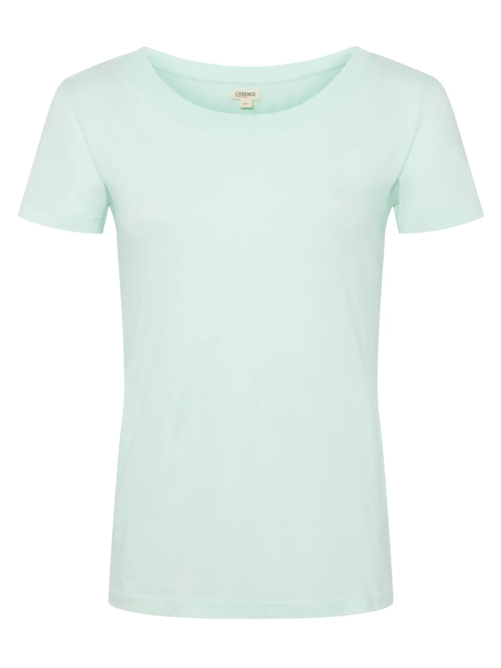 L'AGENCE Spring Collection|Tees|Cory Cotton Scoopneck Tee Honeydew