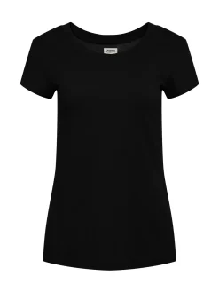L'AGENCE All Things Black|Essentials|Cory Cotton Scoopneck Tee Black
