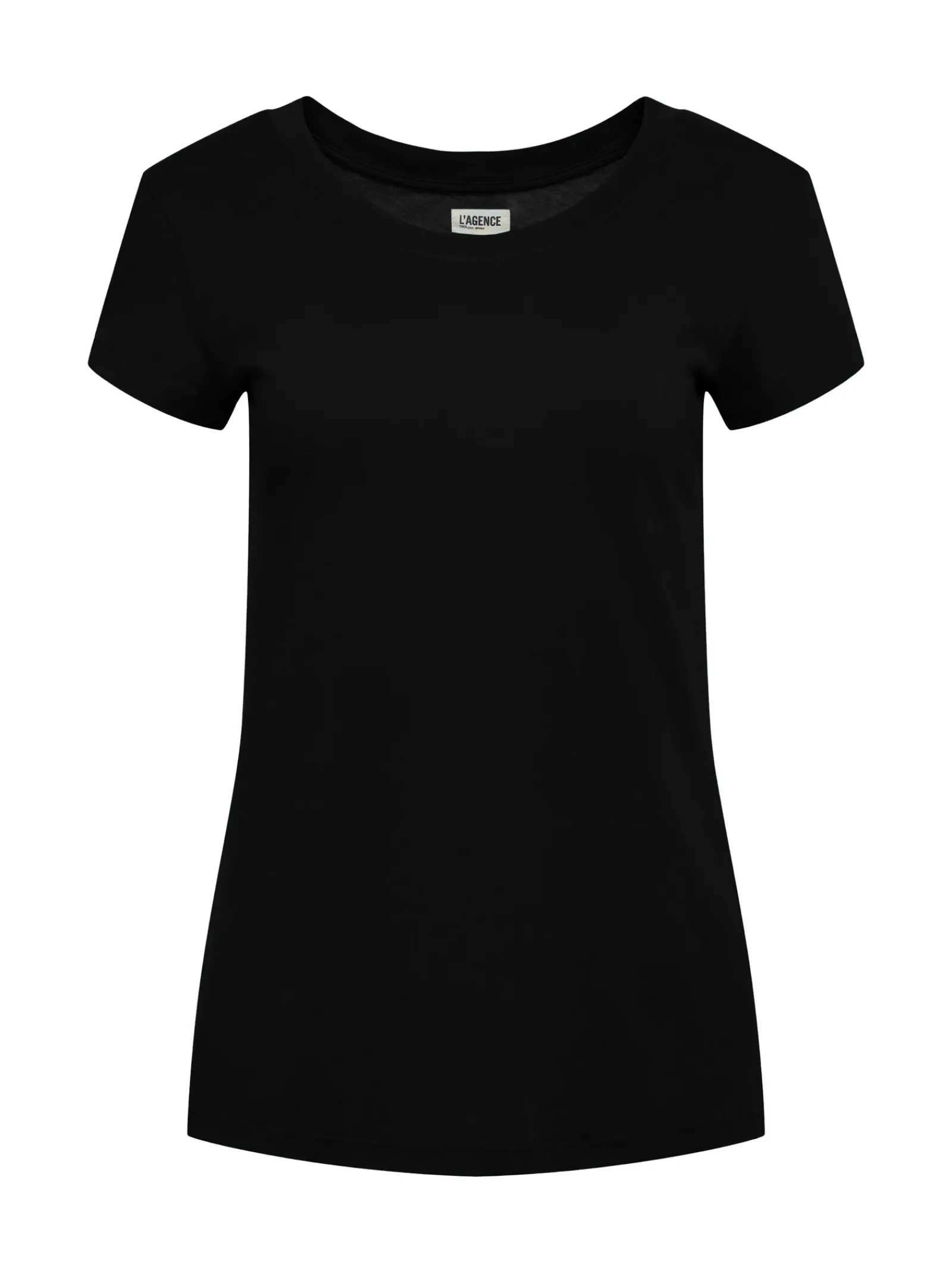 L'AGENCE All Things Black|Essentials|Cory Cotton Scoopneck Tee Black