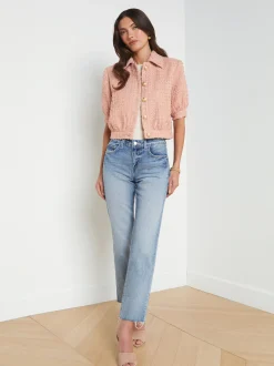 L'AGENCE Online Exclusives|Spring Collection|Cove Cropped Jacket Dusty Pink