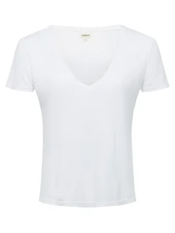 L'AGENCE Tees|Daijia V-Neck Tee White