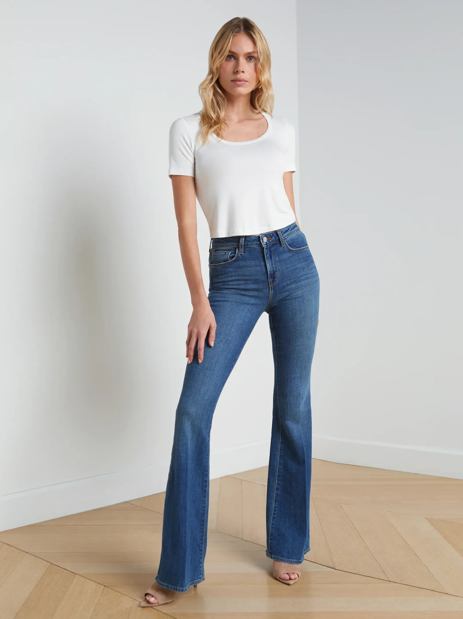 L'AGENCE Nouveau Whites|Best Sellers|Dana Tee White
