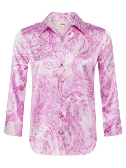 L'AGENCE Spring Collection|Print Edition|Dani Silk Blouse Lilac Snow/Decorated Paisley