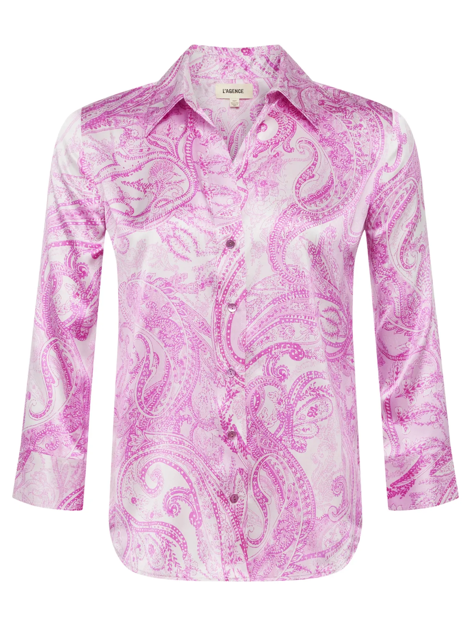 L'AGENCE Spring Collection|Print Edition|Dani Silk Blouse Lilac Snow/Decorated Paisley