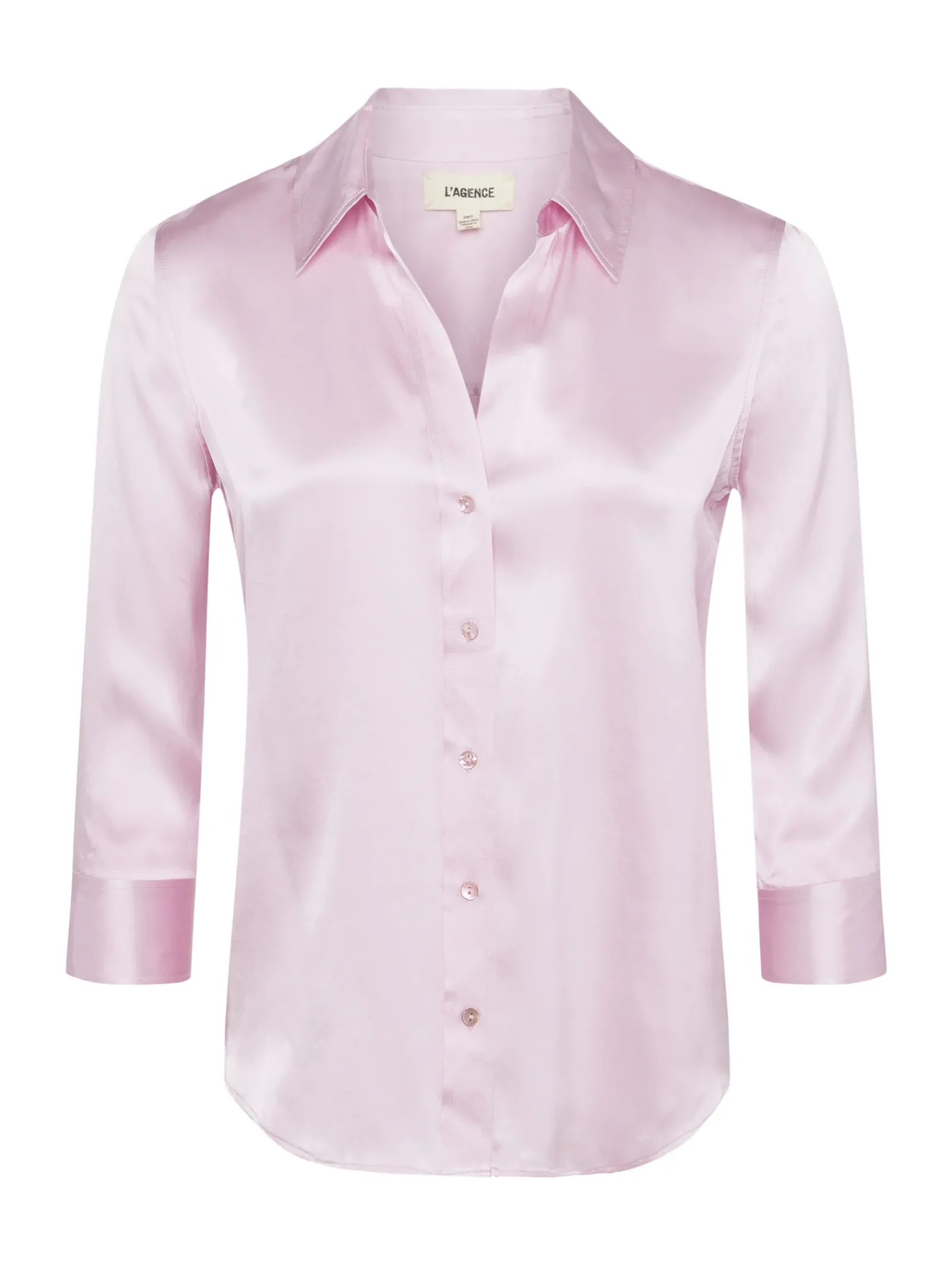 L'AGENCE Spring '24 Catalog|Spring Collection|Dani Silk Blouse Lilac Snow