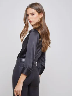 L'AGENCE All Things Black|Essentials|Dani Silk Blouse Black