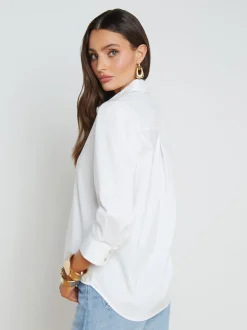 L'AGENCE Spring Collection|Blouses & Tops|Daniella Cotton-Blend Blouse White