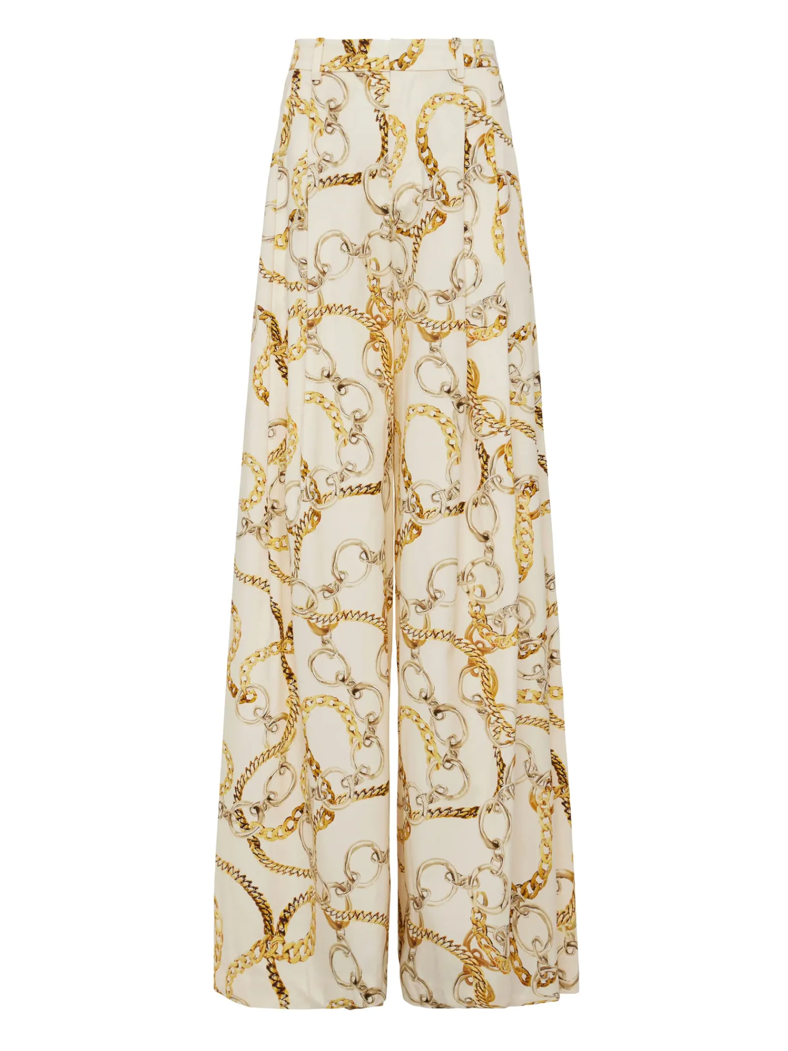 L'AGENCE Sets|Spring '24 Catalog|Dree Palazzo Trouser Ecru Multi Oversized Chain
