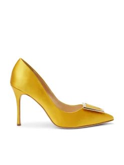 L'AGENCE Resort Collection|Heels & Pumps|Elea Pump Citrine Satin