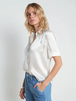 L'AGENCE Back in Stock|Spring Collection|Ellah Silk Blouse Ivory