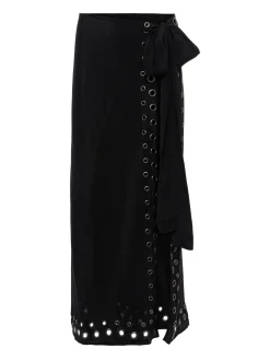 L'AGENCE Spring Collection|Swimwear|Emmeline Grommet Pareo Black
