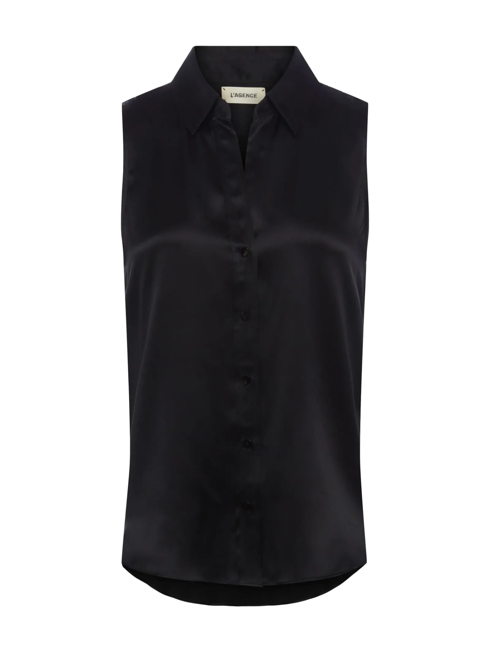 L'AGENCE All Things Black|Back in Stock|Emmy Sleeveless Silk Blouse Black