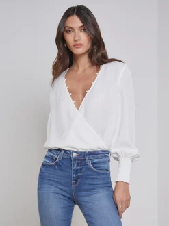 L'AGENCE Nouveau Whites|Essentials|Enzo Blouse Ivory