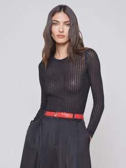 L'AGENCE Blouses & Tops|Fae Sweater Black
