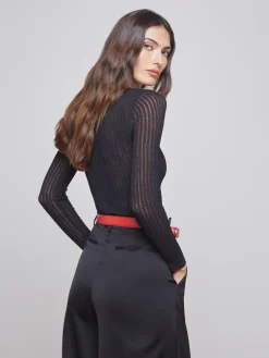 L'AGENCE Blouses & Tops|Fae Sweater Black