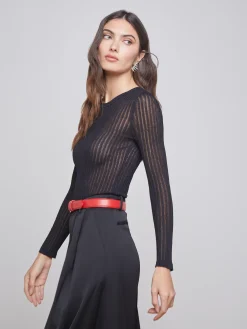 L'AGENCE Blouses & Tops|Fae Sweater Black