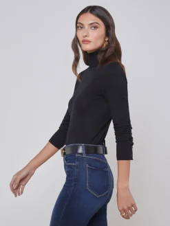 L'AGENCE All Things Black|Knitwear|Flora Sweater Black/Black