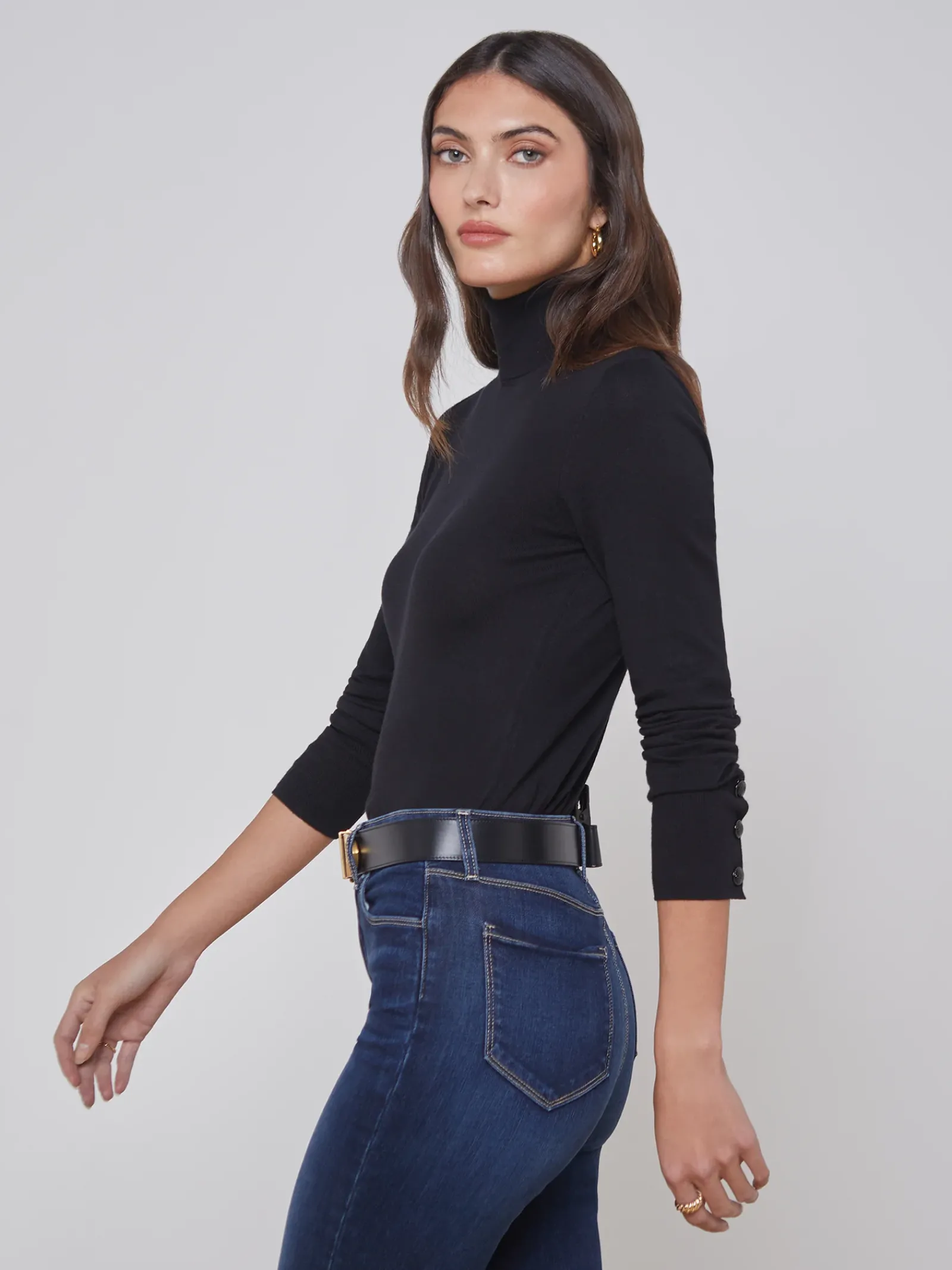 L'AGENCE All Things Black|Knitwear|Flora Sweater Black/Black