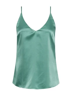 L'AGENCE Resort Collection|Silks|Gabriella Camisole Tank Green Jasper
