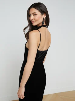 L'AGENCE All Things Black|Camisoles & Tanks|Gabriella Velvet Camisole Tank Black Velvet