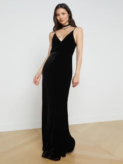 L'AGENCE All Things Black|Camisoles & Tanks|Gabriella Velvet Camisole Tank Black Velvet