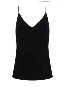 L'AGENCE All Things Black|Camisoles & Tanks|Gabriella Velvet Camisole Tank Black Velvet