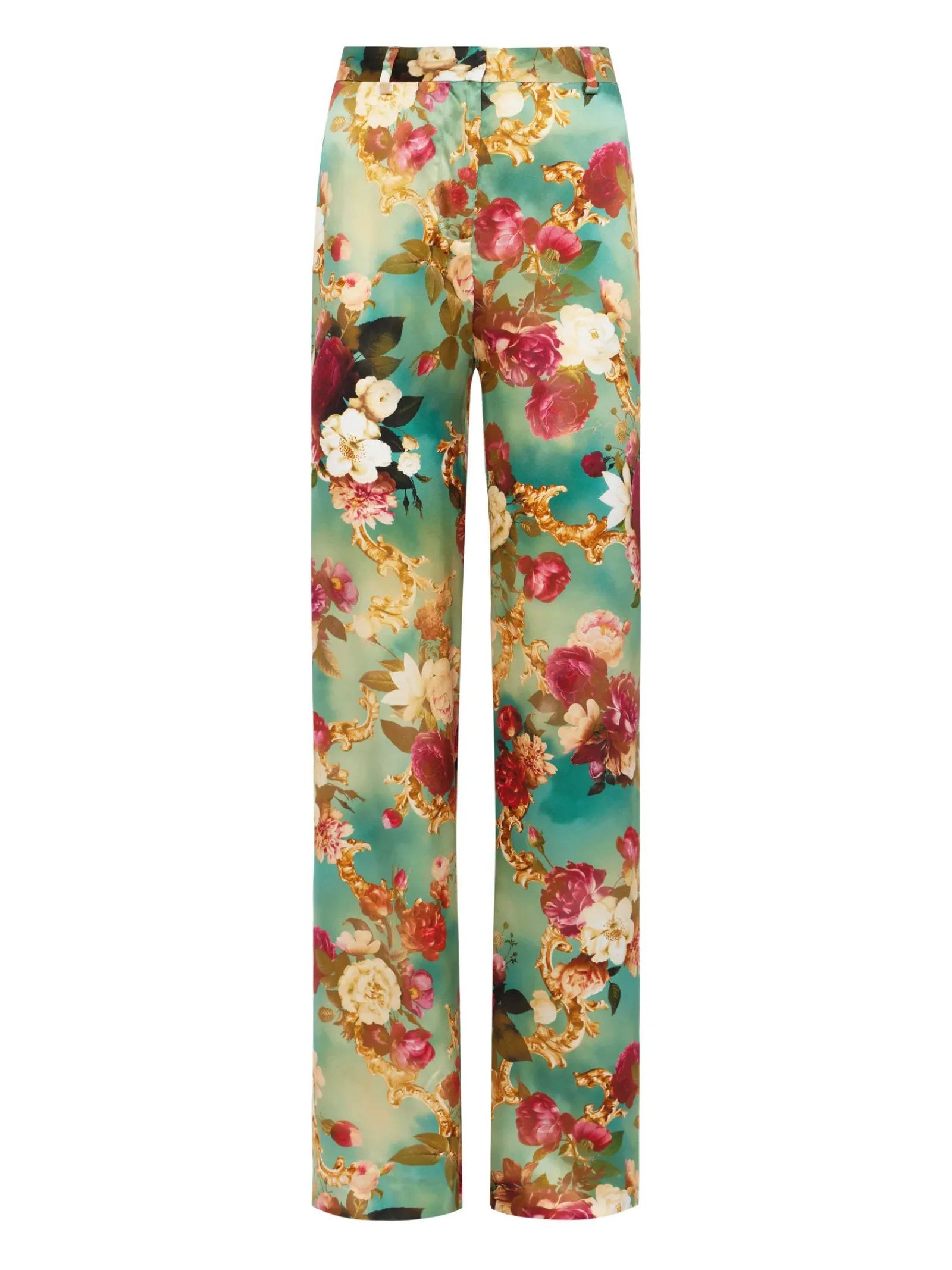 L'AGENCE Sets|Spring '24 Catalog|Gavin Silk Wide-Leg Pant Multi Rococo