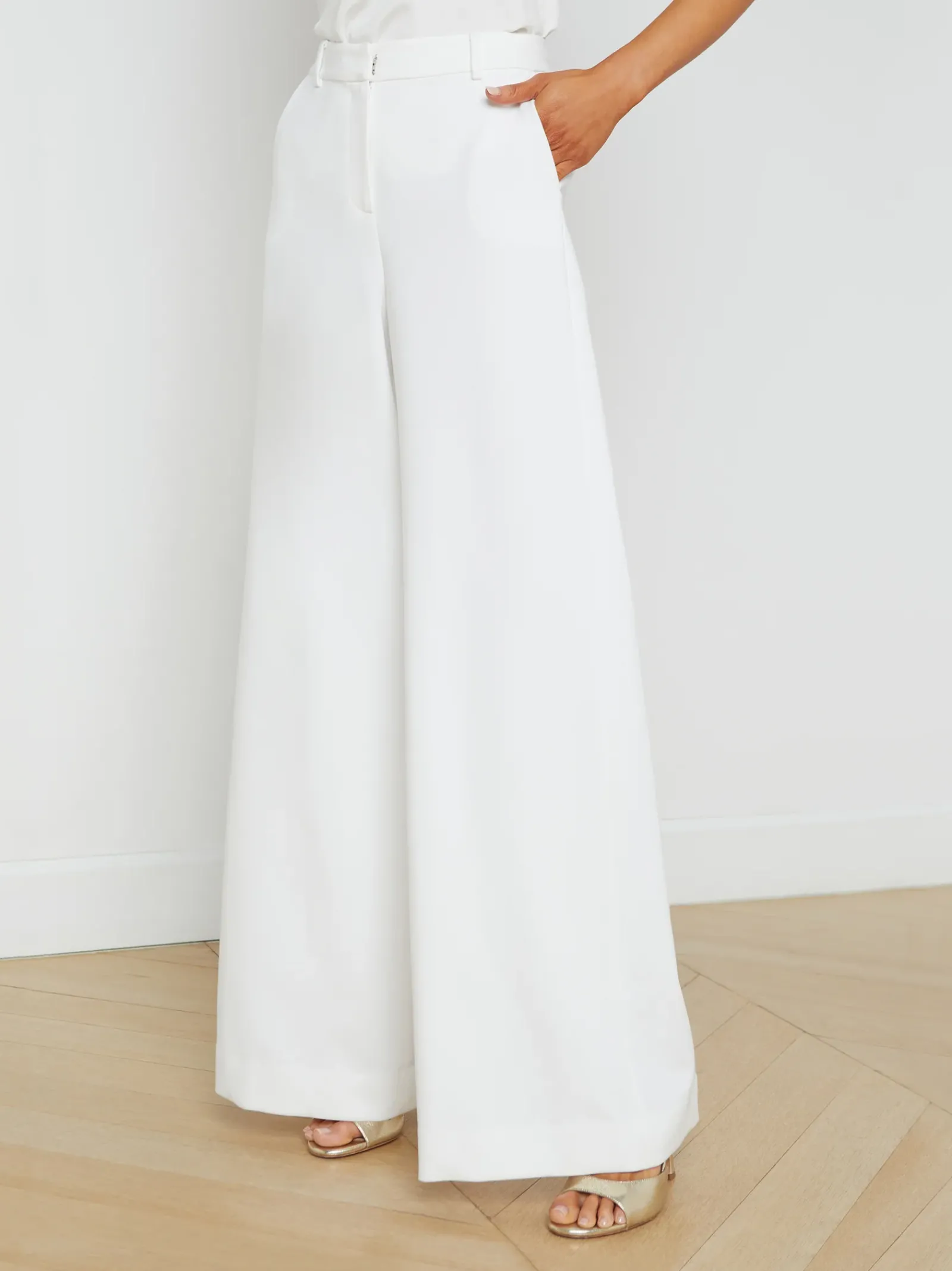 L'AGENCE Nouveau Whites|Sets|Gavin Wide-Leg Pant White