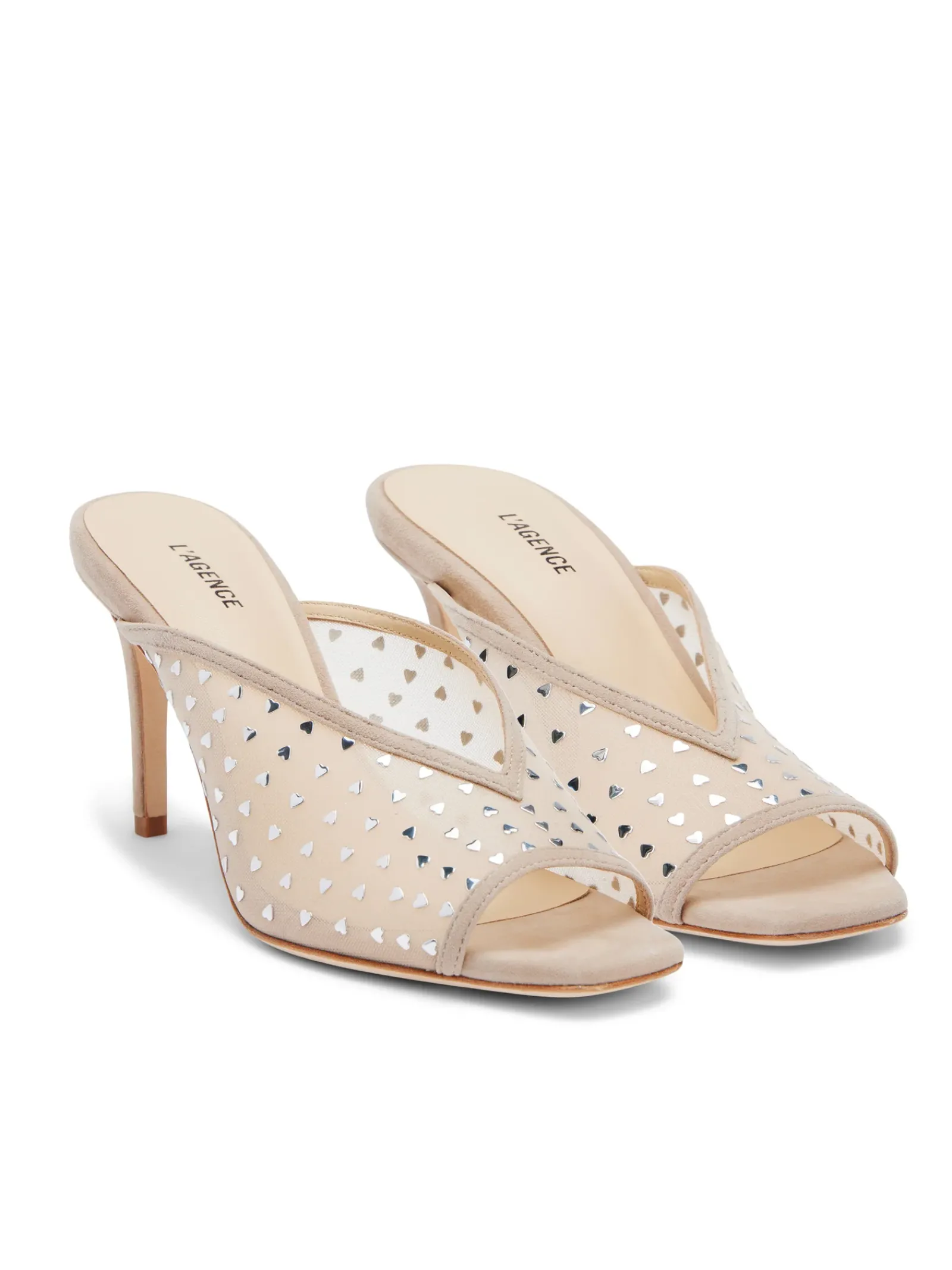 L'AGENCE Resort Collection|Heels & Pumps|Germain Open Toe Mule Macaroon Suede