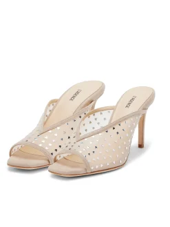 L'AGENCE Resort Collection|Heels & Pumps|Germain Open Toe Mule Macaroon Suede