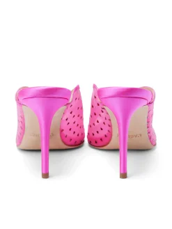 L'AGENCE Resort Collection|Heels & Pumps|Germain Open Toe Mule Hot Pink Satin