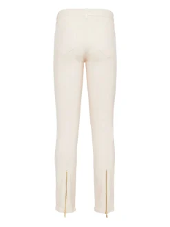 L'AGENCE Spring Collection|Petite|Ginny Coated Straight-Leg Back Zip Jean French Vanilla Coated