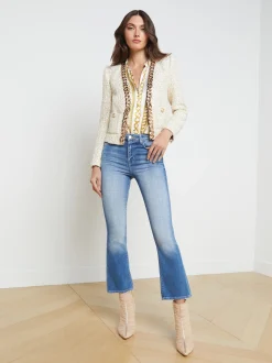 L'AGENCE Resort Collection|Blazers & Jackets|Greta Chain Jacket Champagne/Gold