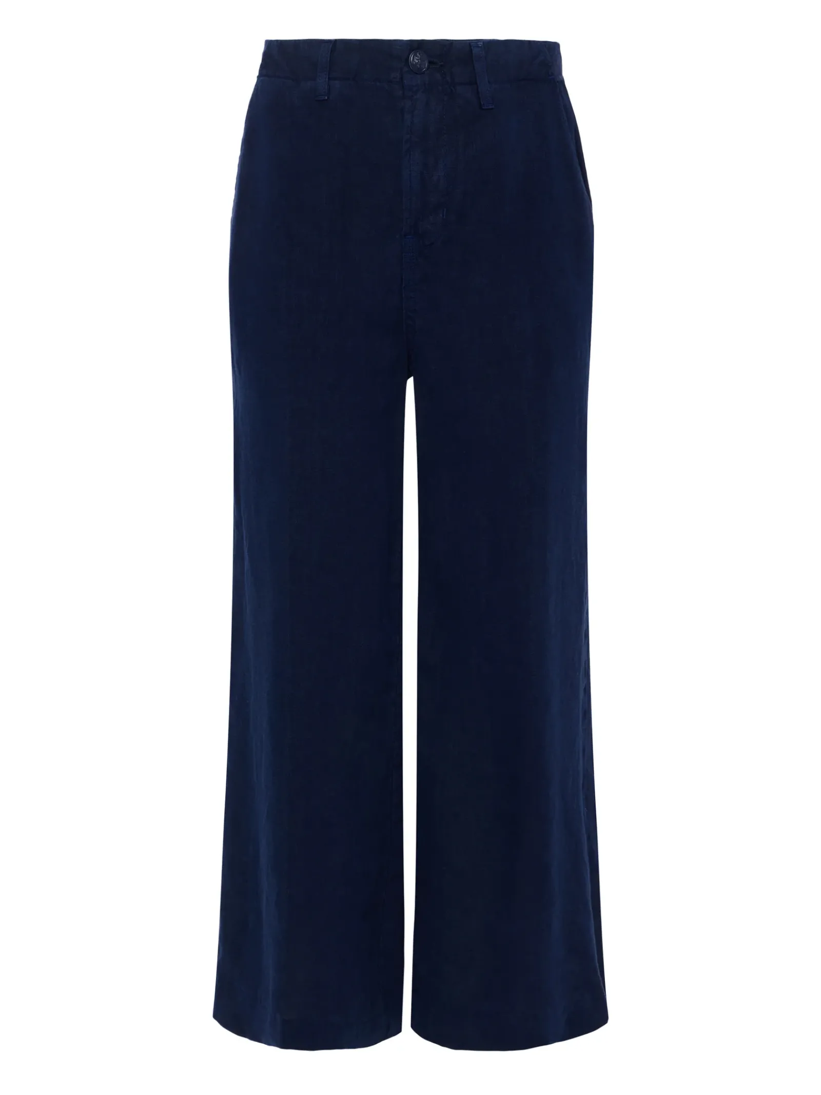L'AGENCE Spring Collection|Linen|Henderson Linen Cropped Pant Navy