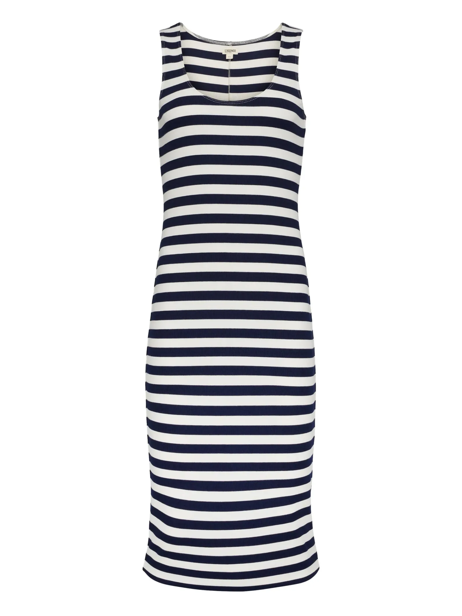 L'AGENCE Online Exclusives|Back in Stock|Ivanna Dress Navy/White Stripe