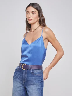 L'AGENCE Silks|Camisoles & Tanks|Jane Camisole Tank Nouvean Navy